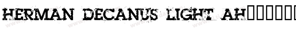 Herman Decanus Light AH字体转换